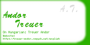 andor treuer business card